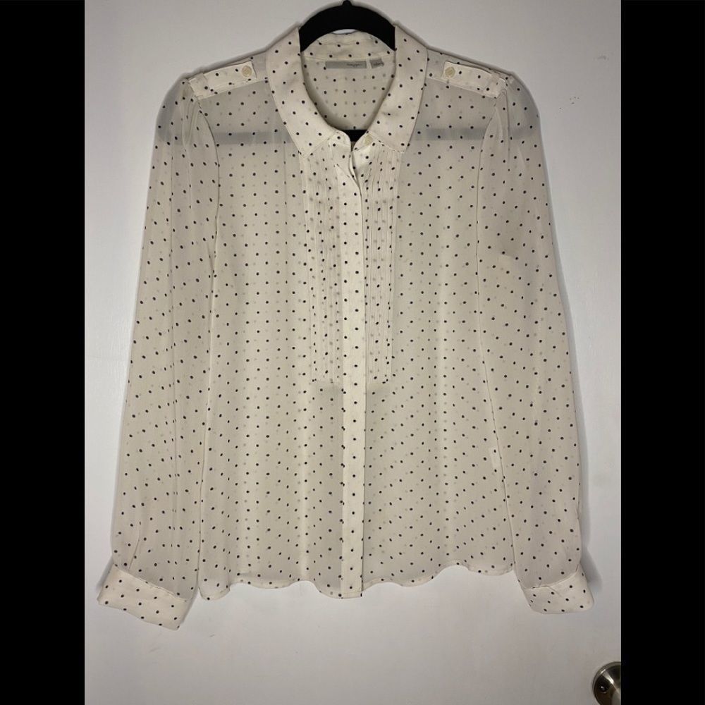 Cream and black polka dot blouse from Nordstrom sm